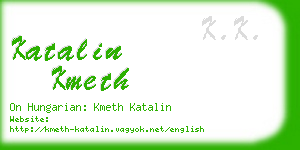 katalin kmeth business card